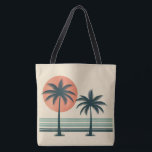 Retro/vintage tropical palms tree tote bag<br><div class="desc">.</div>
