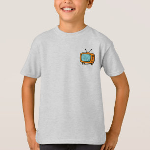 Retro Vintage TV Doodle Aesthetic Tee