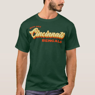 Retro Vintage Typography Who Dey Cincinnati T-Shirt
