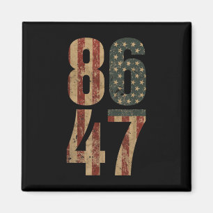 Retro Vintage Usa Flag 86 47 Anti Trump _1 Magnet