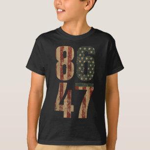 Retro Vintage Usa Flag 86 47 Anti Trump _1 T-Shirt