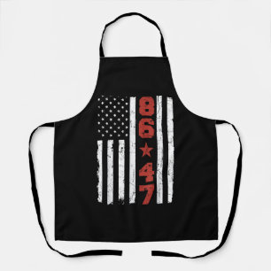 Retro Vintage USA Flag 86 47 Anti Trump Apron