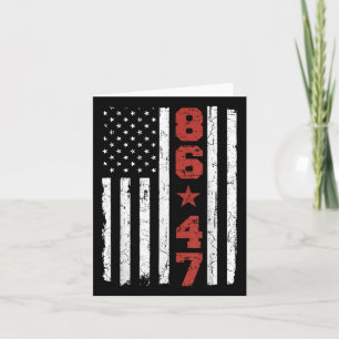 Retro Vintage Usa Flag 86 47 Anti Trump  Card