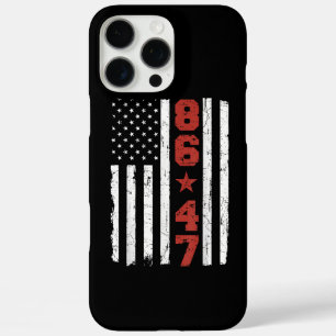 Retro Vintage USA Flag 86 47 Anti Trump iPhone 16 Pro Max Case