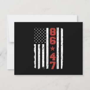 Retro Vintage USA Flag 86 47 Anti Trump Invitation