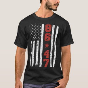 Retro Vintage Usa Flag 86 47 Anti Trump T-Shirt