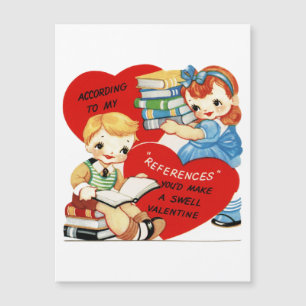 Retro Vintage Valentine Magnetic Card