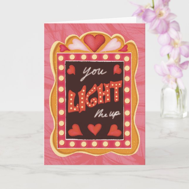 Retro vintage Valentine’s Day Card Theatre Lover (Orchid)