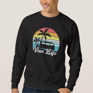 Retro Vintage Van Life Island Palm Tree Beach Surf Sweatshirt