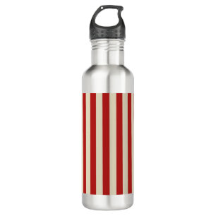 Retro Vintage Vertical PopCorn Classic Stripes 710 Ml Water Bottle