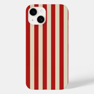 Retro Vintage Vertical PopCorn Classic Stripes Case-Mate iPhone 14 Case