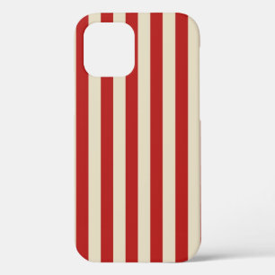 Retro Vintage Vertical PopCorn Classic Stripes iPhone 12 Case