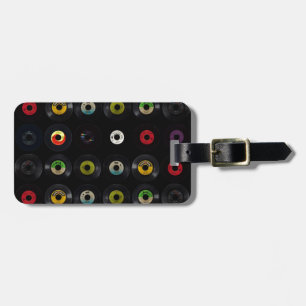 Retro Vintage Vinyl 45 Records Luggage Tag