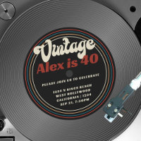 Retro Vintage Vinyl Record Photo Birthday