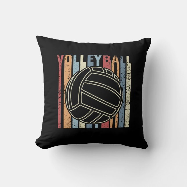 Retro Vintage Volleyball Cushion (Front)