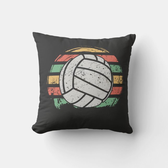 Retro Vintage Volleyball Cushion (Front)