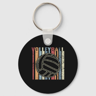 Retro Vintage Volleyball Key Ring