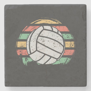 Retro Vintage Volleyball Stone Coaster