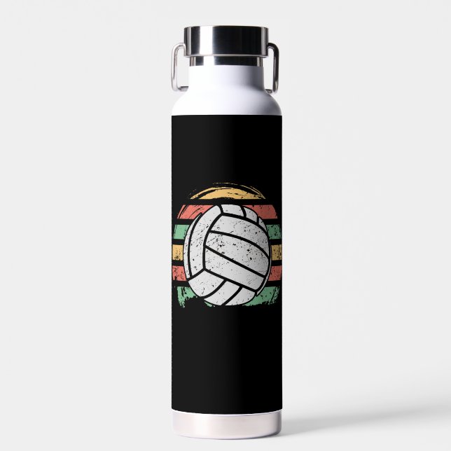 Retro Vintage Volleyball   Water Bottle (Front)
