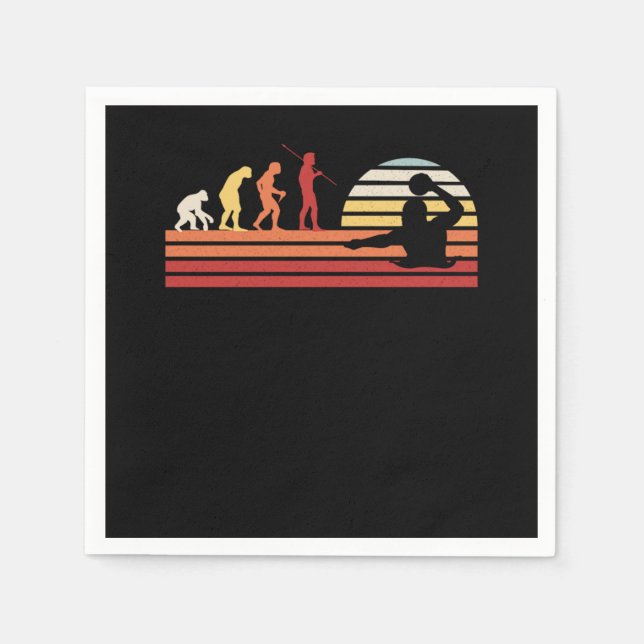 Retro Vintage Water Polo Napkin (Front)