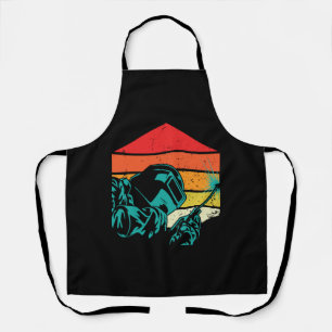 Retro Vintage Welding Helmet Silhouette Welder Gif Apron
