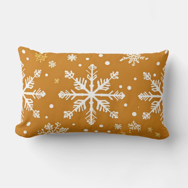 Retro Vintage Winter Snowflake Pattern Pillow (Front)