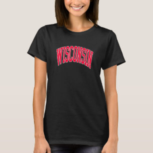 Retro Vintage Wisconsin State Distressed Souvenir T-Shirt
