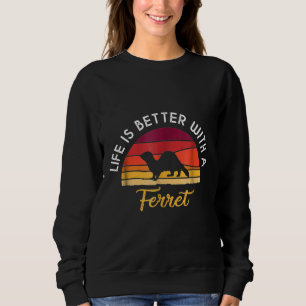 Retro Vintage With A Ferret Sweatshirt