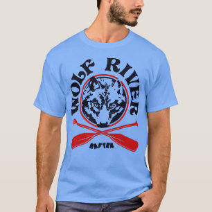 Retro Vintage Wolf River Rafting (1)  T-Shirt