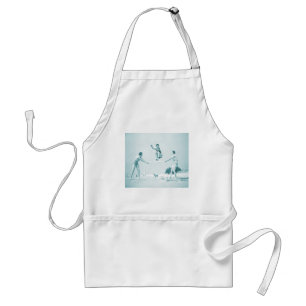 Retro Vintage Women at the Beach Bathing Standard Apron
