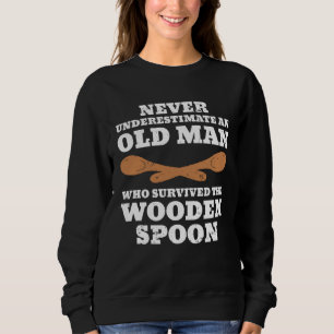 Retro Vintage Wooden Spoon Survivor  4 Sweatshirt