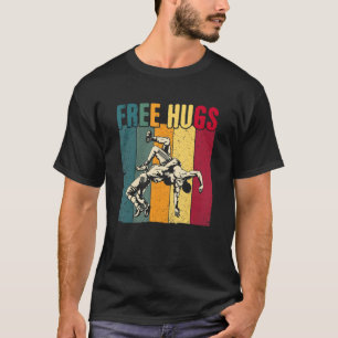 Retro Vintage Wrestling - Funny Free Hugs Wrestlin T-Shirt