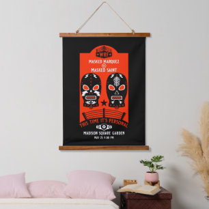 Retro Vintage Wrestling Poster Hanging Tapestry
