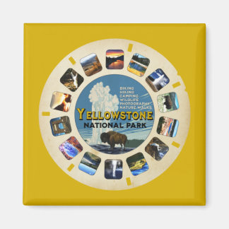 RETRO VINTAGE YELLOWSTONE NATIONAL PARK SOUVENIR MAGNET