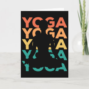 Retro Vintage Yoga Gift For Yogis Card
