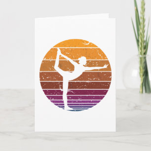 Retro Vintage Yoga Lover Meditation, Buddhist Card