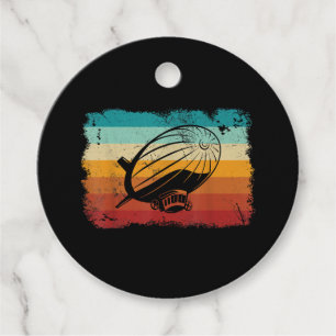 Retro Vintage Zeppelin Dirigible Airship Zepplin L Favour Tags