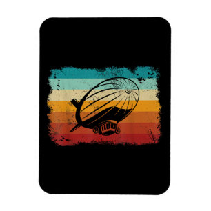 Retro Vintage Zeppelin Dirigible Airship Zepplin L Magnet