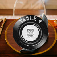 Retro Vinyl Groovy Music Wedding Seating Chart 