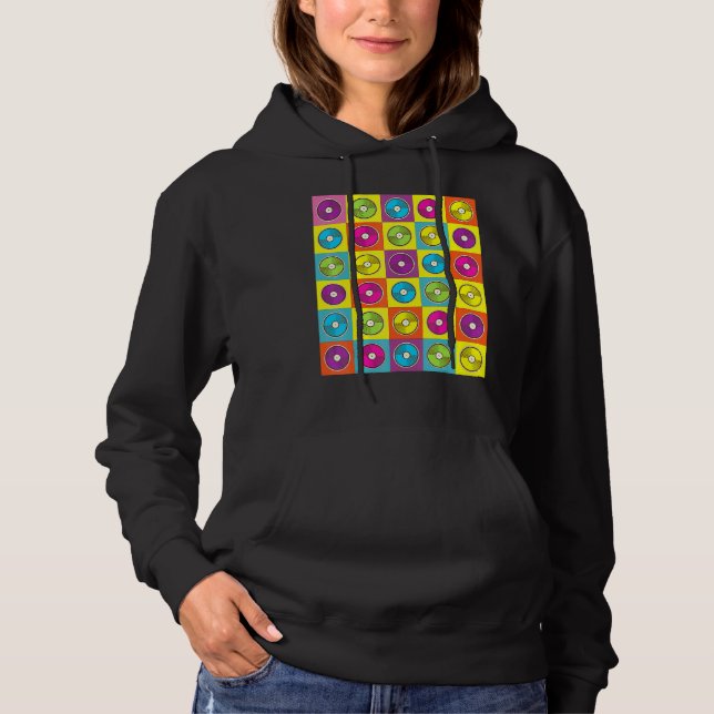 Retro Vinyl Plates Hoodie (Front)