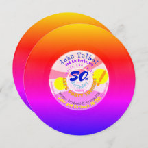 Retro Vinyl Record 45 RPM Rainbow 50th Birthday IC