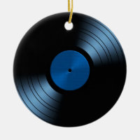 Retro Vinyl Record Album in Blue