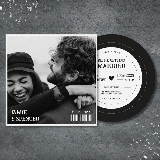 Retro Vinyl Record Cover Photo  Album Wedding Envelope (Vinyl record envelope)