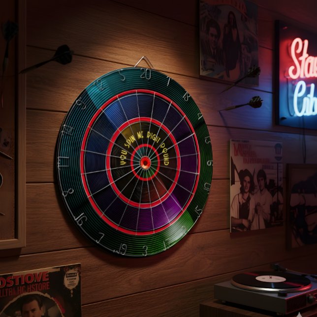 Retro Vinyl Record Dart Board Spin into Nostalgia (Creator Uploaded)