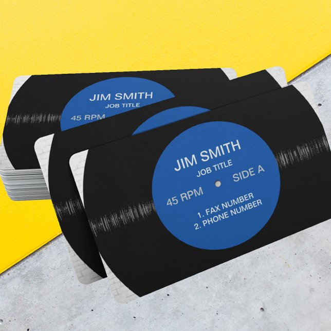Retro Vinyl Record Generic Business Card Template (Creator Uploaded)
