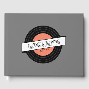 Retro Vinyl Record Guest Book