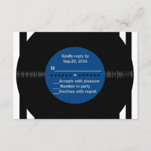 Retro Vinyl Record l Modern RSVP Card