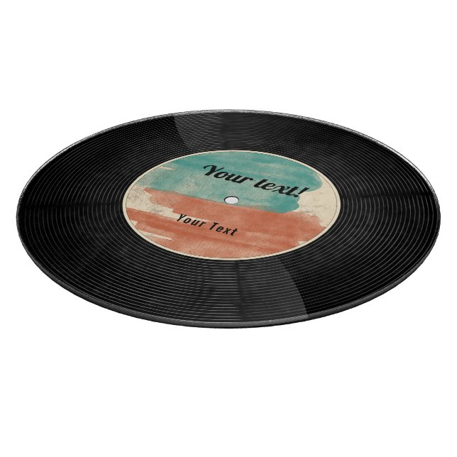Retro Vinyl Record Music Album Cutting Board (Corner)