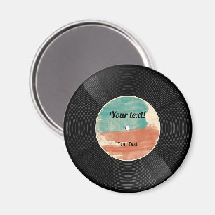 Retro Vinyl Record Music Album  Magnet