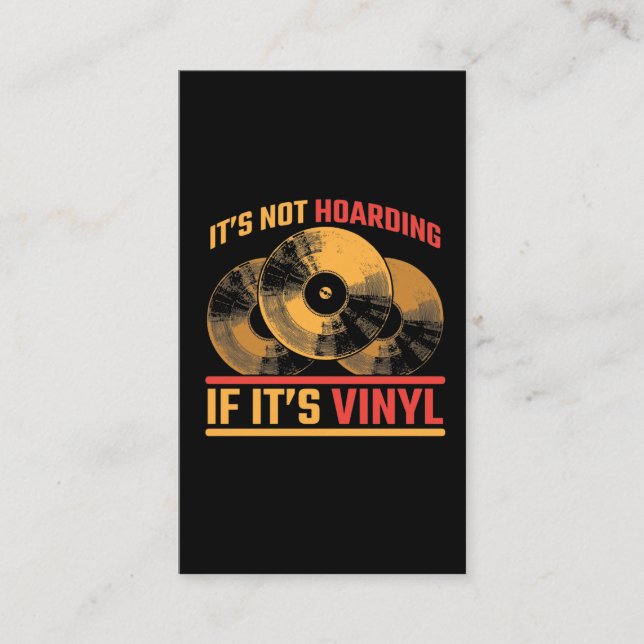 Retro Vinyl Record Music electro turntable DJ Business Card (Front)